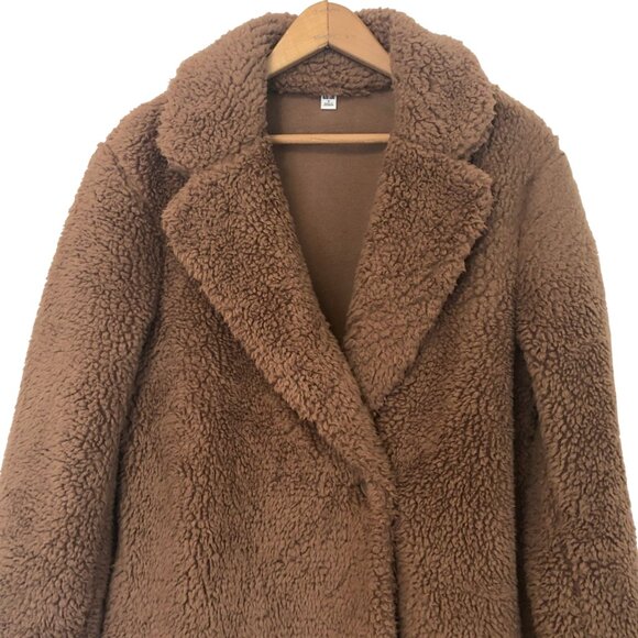 NWOT Uniqlo Pile-Lined Fleece Teddy Coat Size Small - Picture 2 of 11